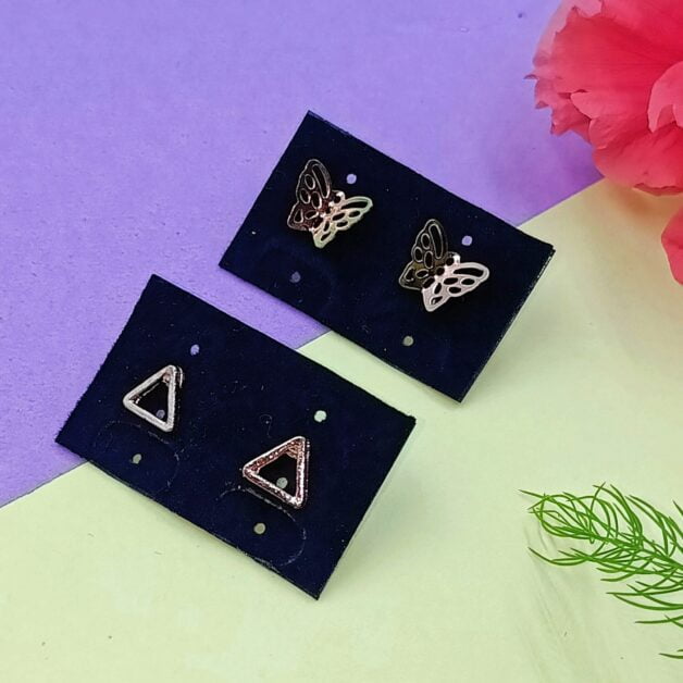 Combo 13- Butterfly and Triangle Studs