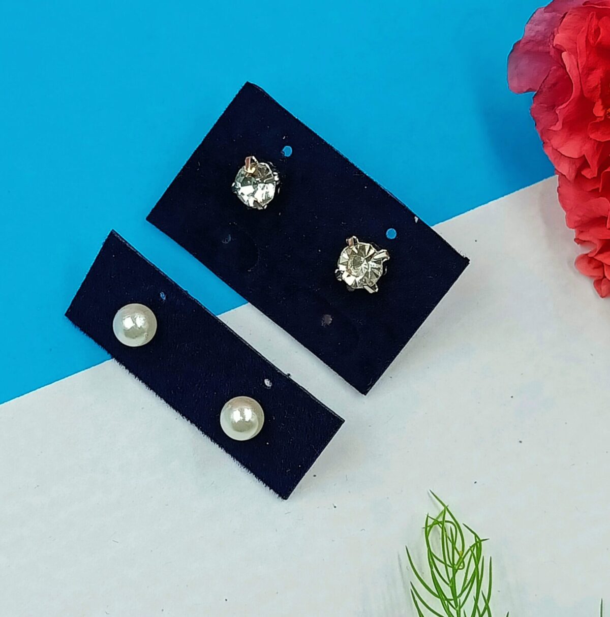Combo 17- Pearl and Stone Studs