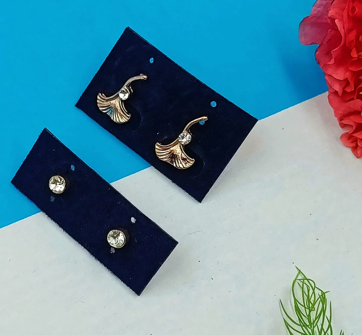 Combo 20- Petal Studs and Stone Studs