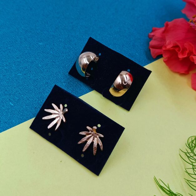 Combo 6- Leaf Studs and Golden Hoops
