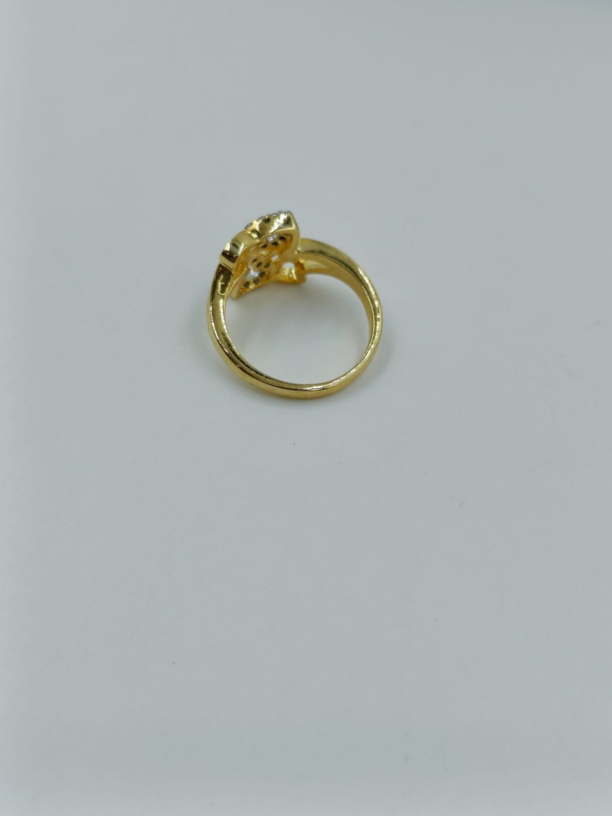 Gold Plated CZ Studded Heart Ring (45) - Image 3