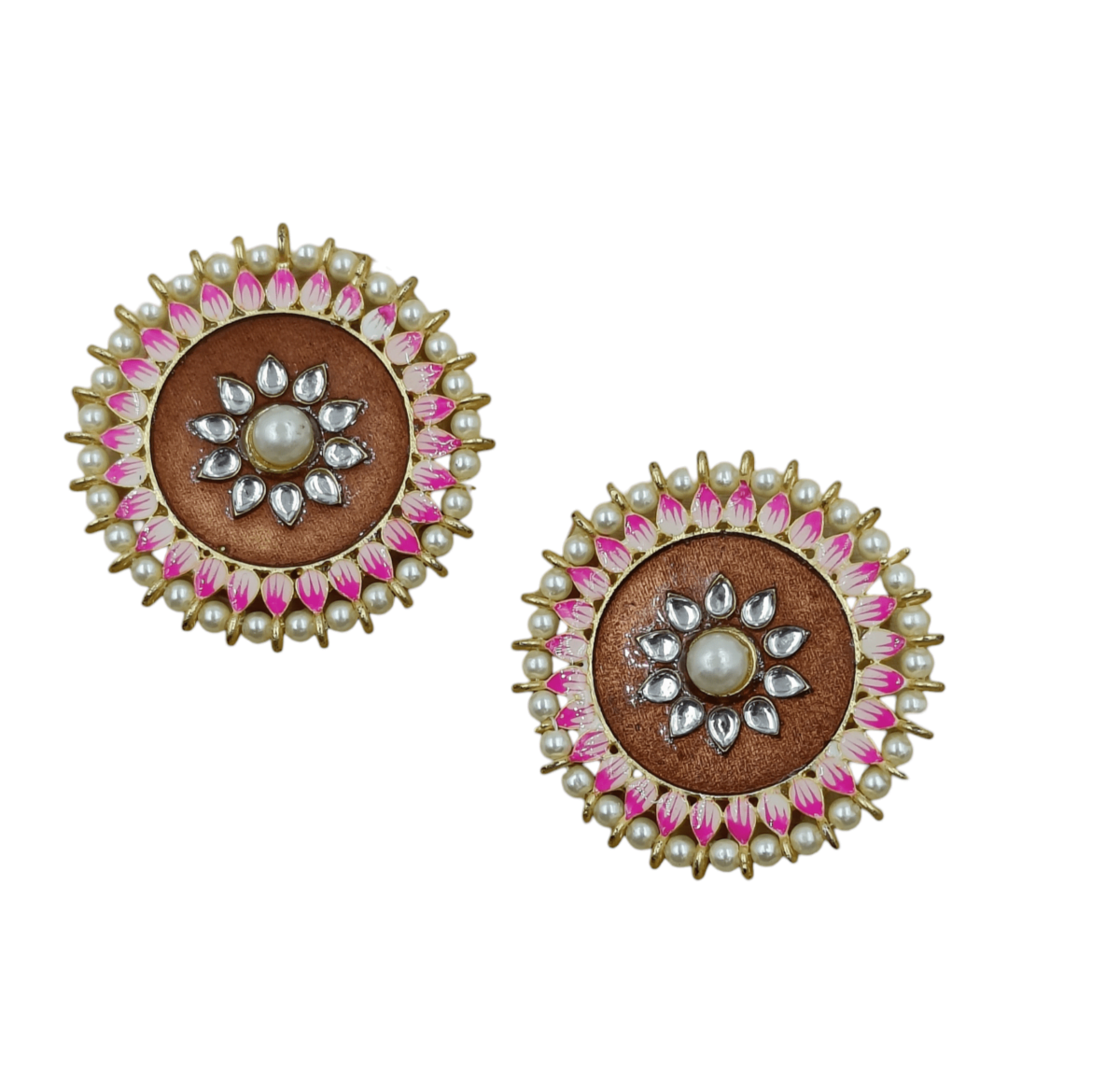 Brown Handpainted Studs - Image 3