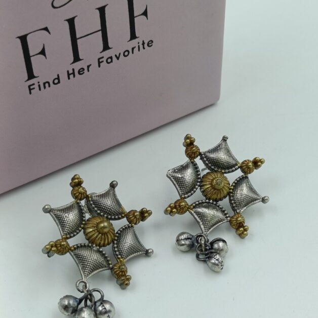 Silver Plated Brass Designer Studs