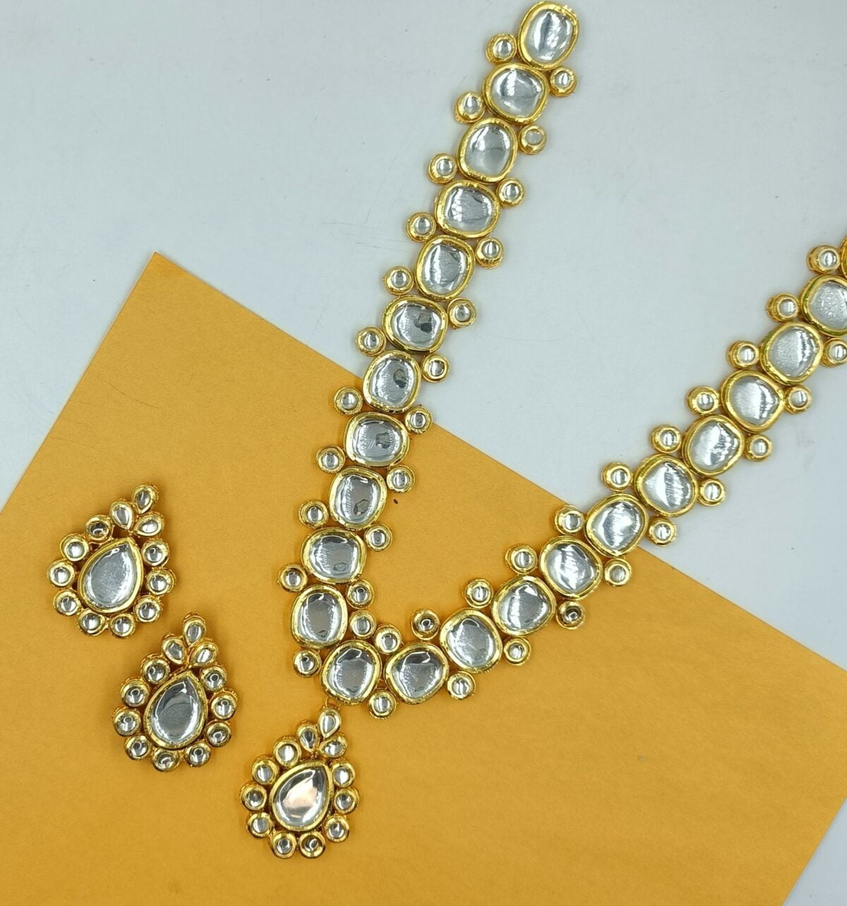 Long Kundan Necklace Set