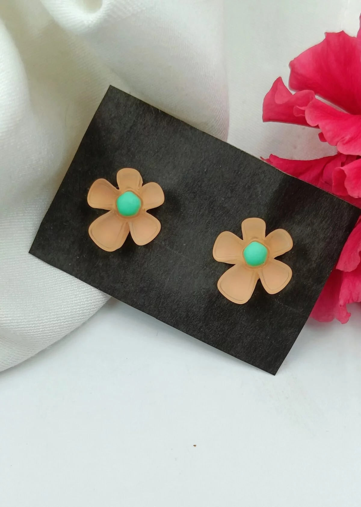 Flower Shaped Stud Earrings