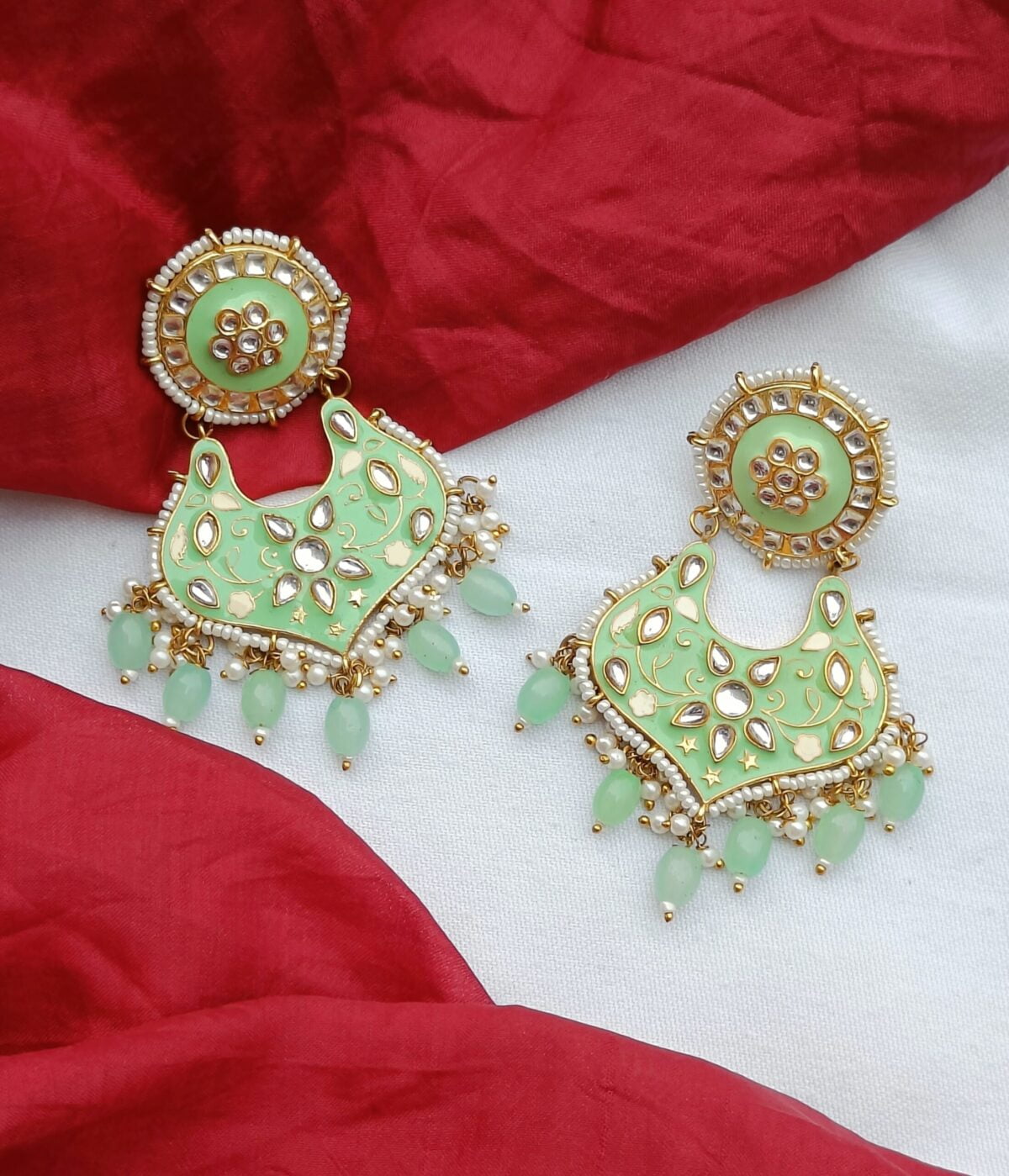 Gold Plated Designer Traditional Earrings