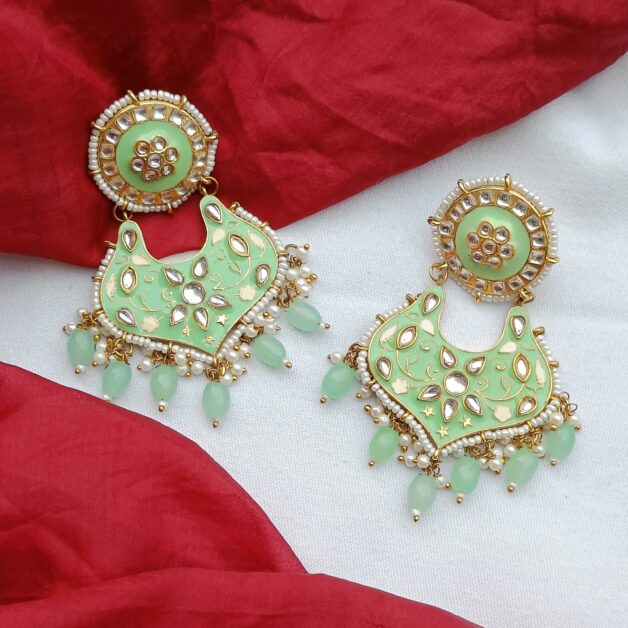 Gold Plated Designer Traditional Earrings