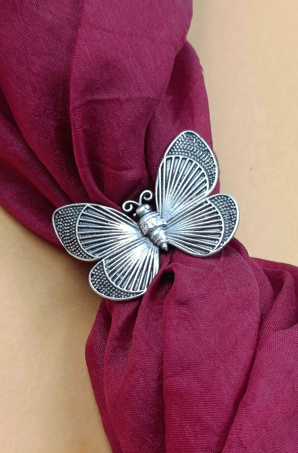 Oxidised Adjustable Butterfly Ring(41)