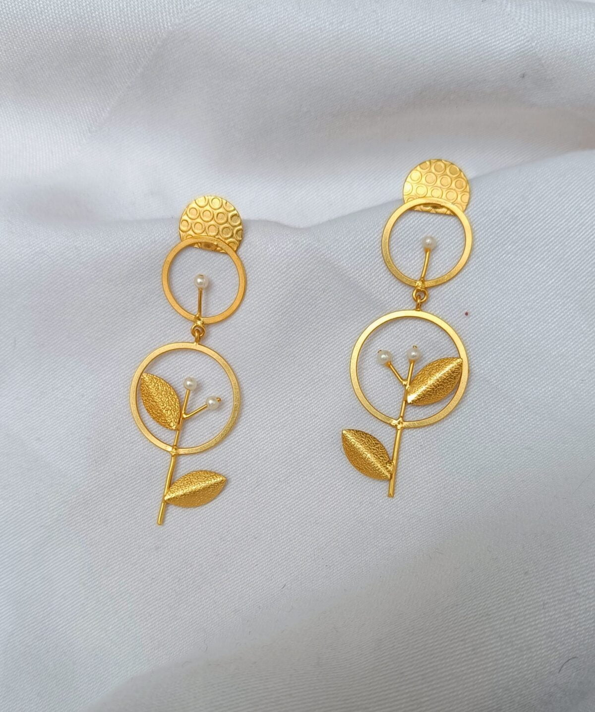 Gold Plated Designer Dangler Earrings