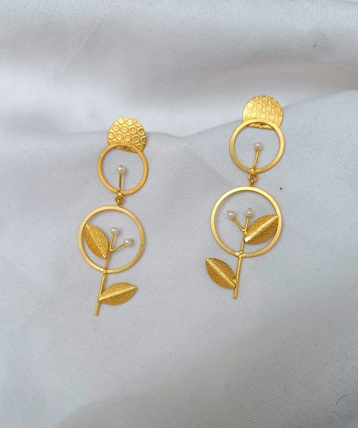 Gold Plated Designer Dangler Earrings