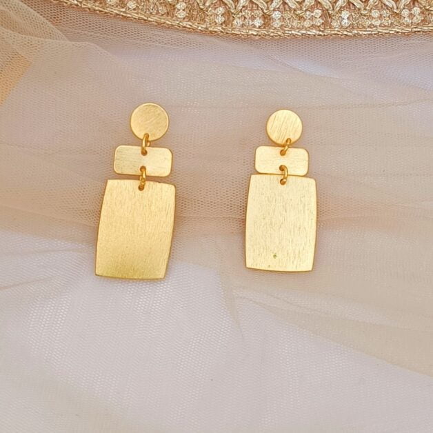 Gold Plated Designer Dangler Earrings