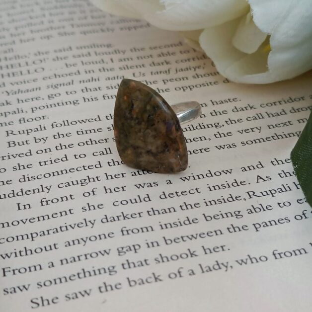 FHF Natural Stone Designer Adjustable Ring(58)