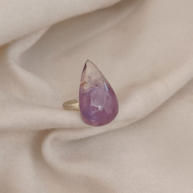 FHF Natural Stone Drop Shaped Designer Ring(56)