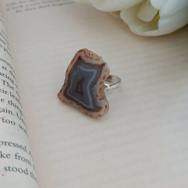FHF Natural Stone Zig Zag Design Ring(57)