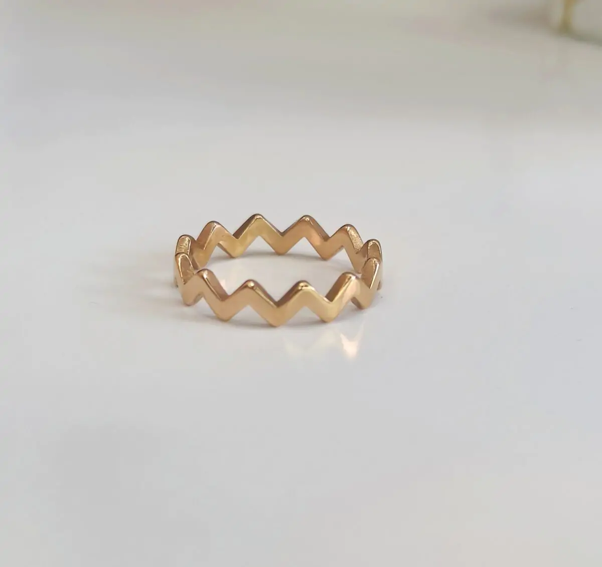 FHF Zigzag Stainless Steel Minimal Ring