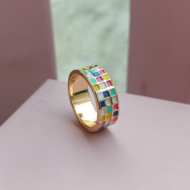 FHF Gold Plated Designer Ring