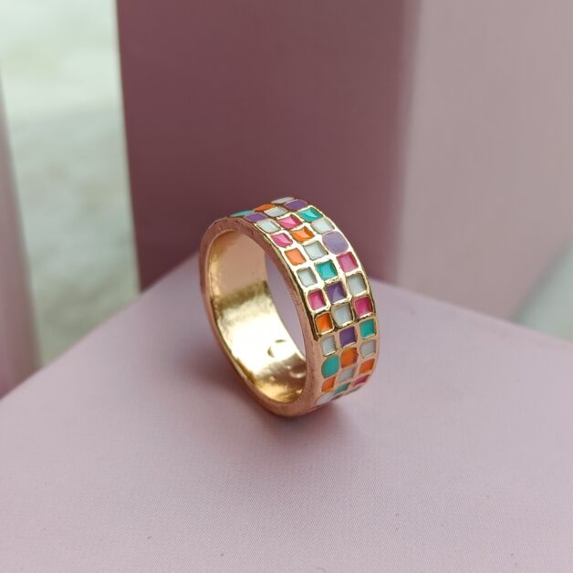 FHF Gold Plated Designer Ring