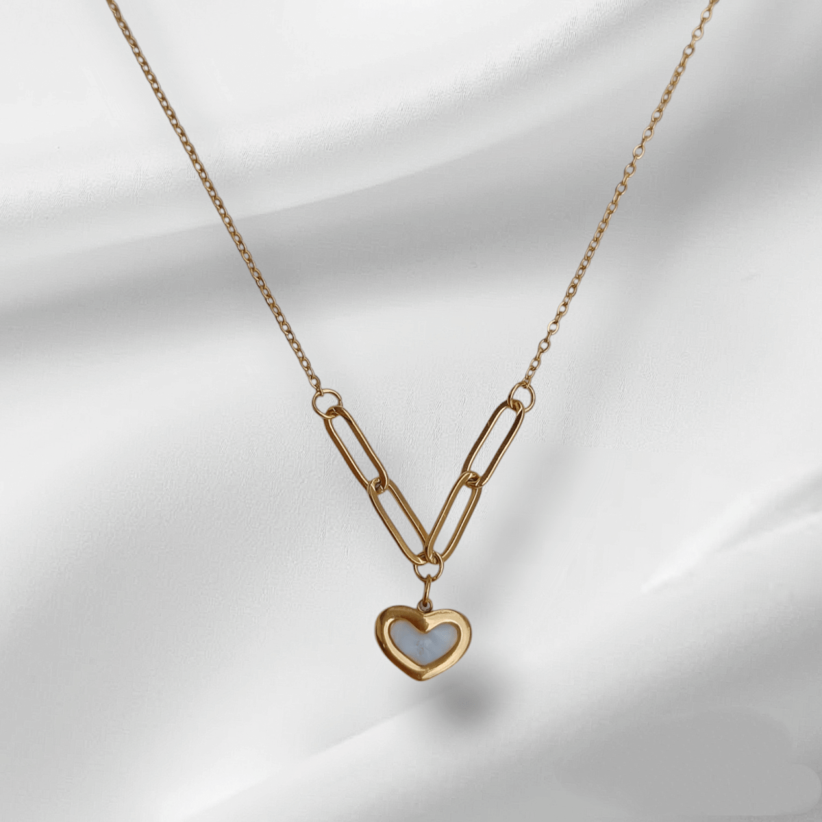 FHF Gold Plated Stainless Steel Layered Heart Necklace