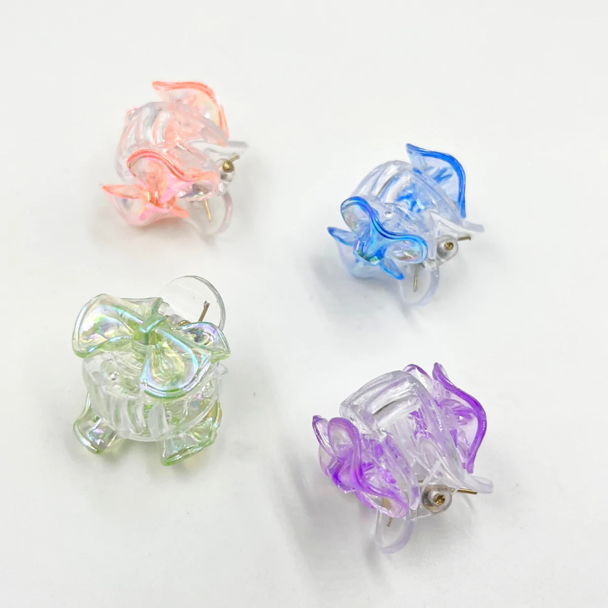 FHF 12 Piece Unique Design Mini Hair Clips with Glossy Finish - Image 5