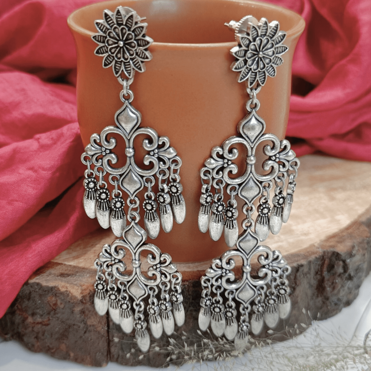 festival, dandiya, navratri,oxidised, earrings, traditional