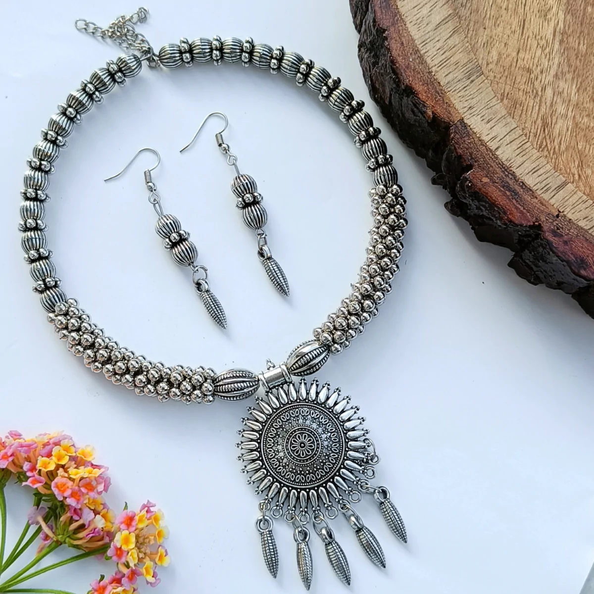 festival, dandiya, oxidised, navratri, necklace