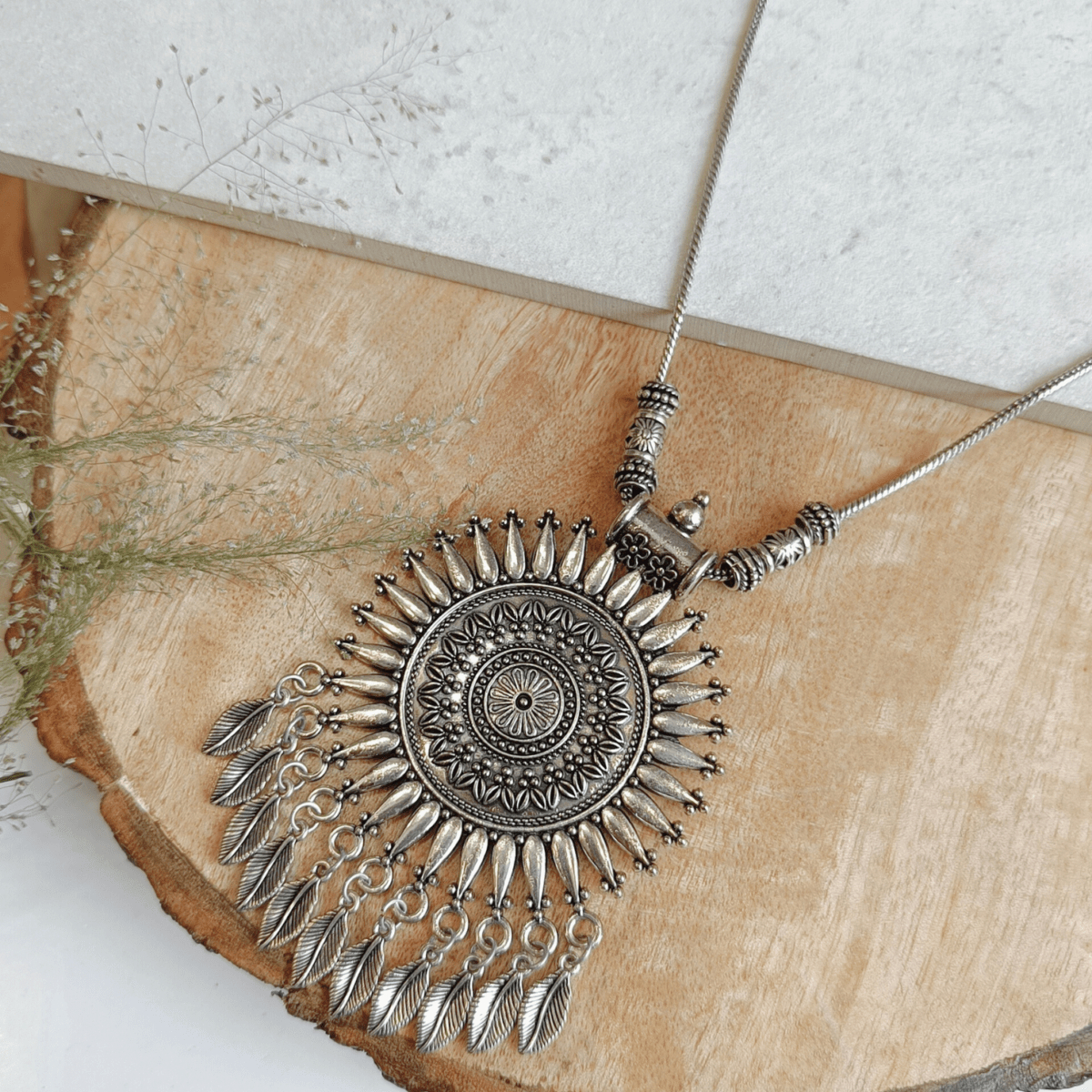 festival , dandiya, navratri, oxidised, pendant