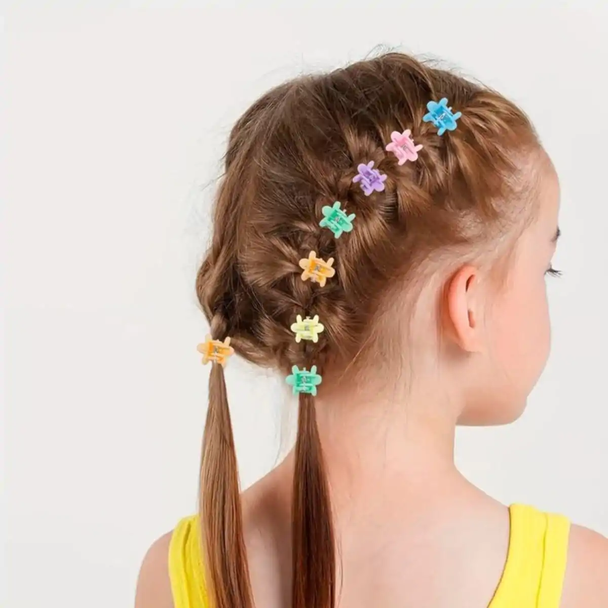 FHF 50 Piece Unique Design Mini Hair Clips Glossy Finish-3 - Image 2