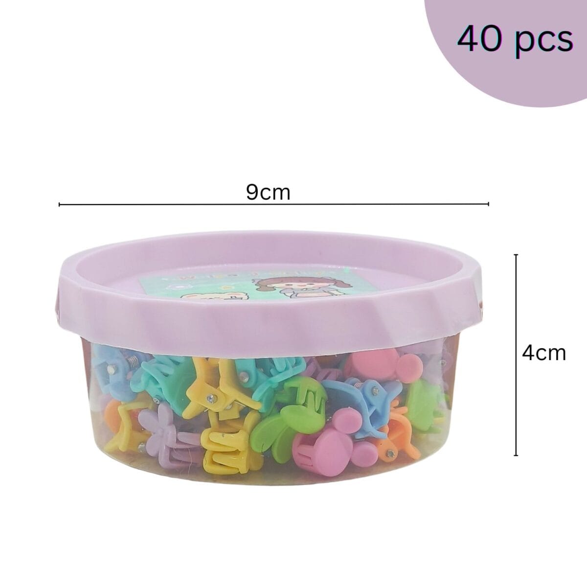 FHF 40 piece Cute Mix Design Mini Claw Clips Box-1 - Image 4