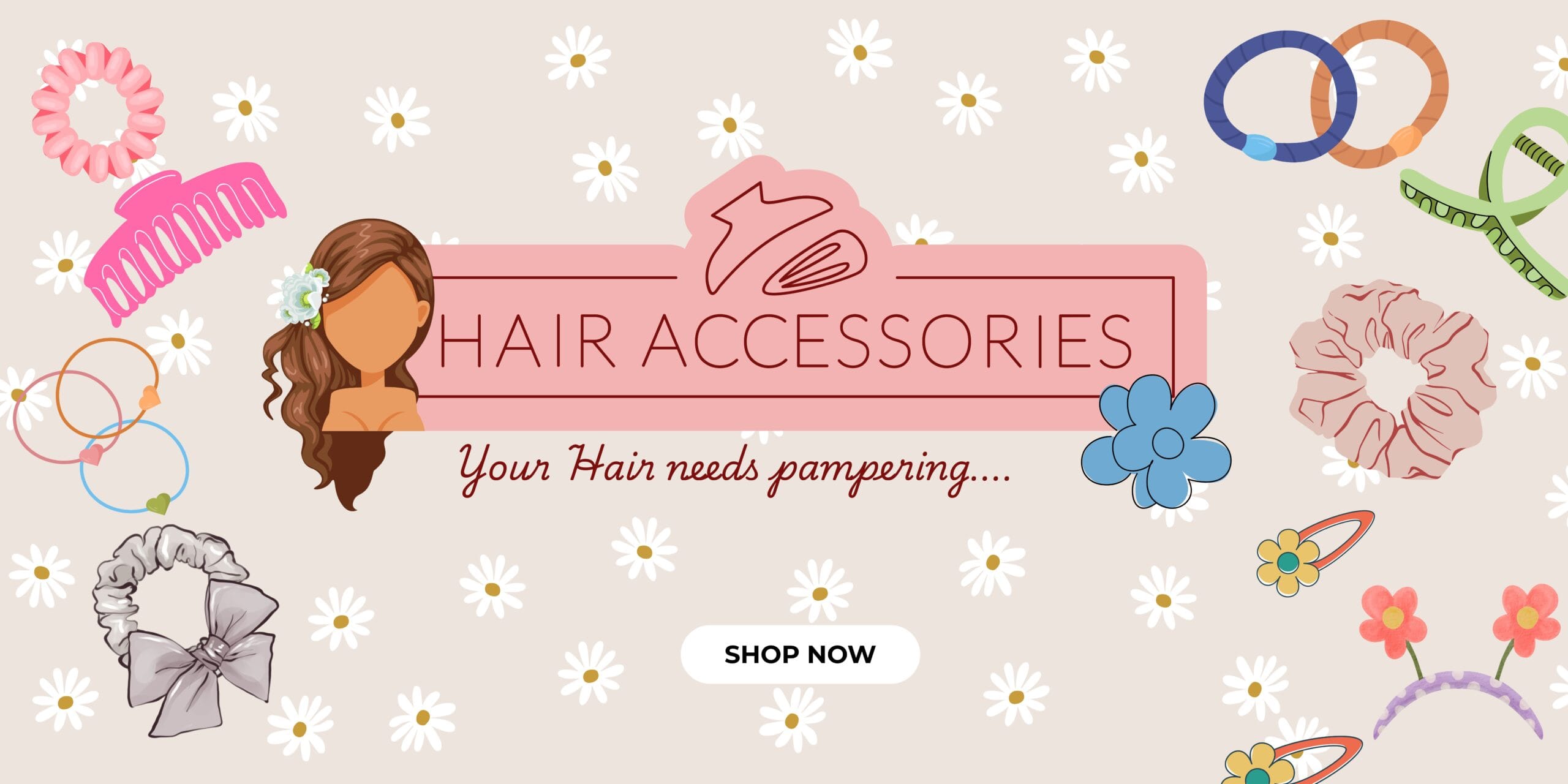 Hair Accessories, Hair Claw Clip, Rubber Band, Scrunchies