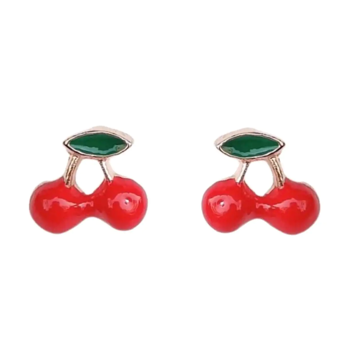 FHF Rose Gold Plated Cheery Stud Earrings - Image 3