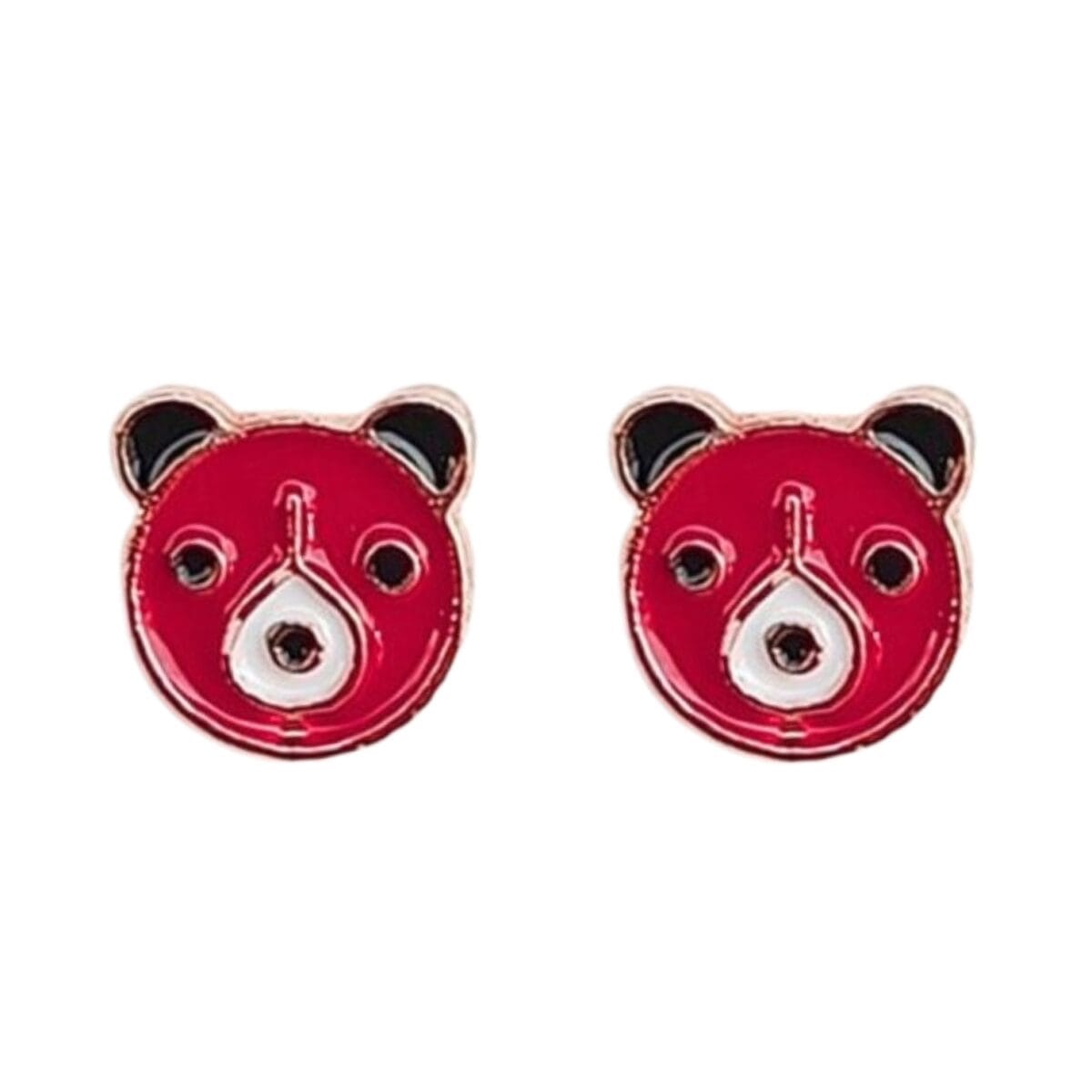 FHF Rose Gold Plated Animal Theme Studded Stud Earrings - Image 3