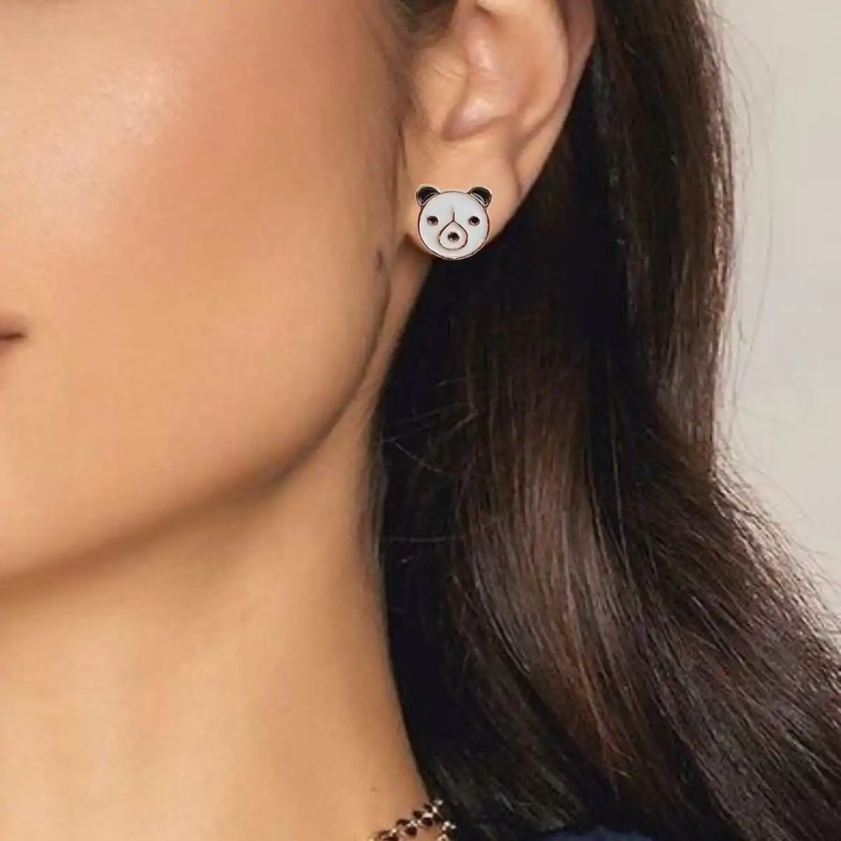 FHF Rose Gold Plated Animal Theme Studded Stud Earrings-3 - Image 2