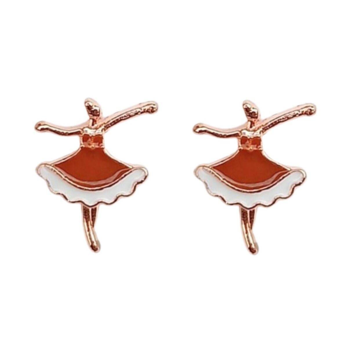 FHF Rose Gold Plated Designer Stud Earrings - Image 4