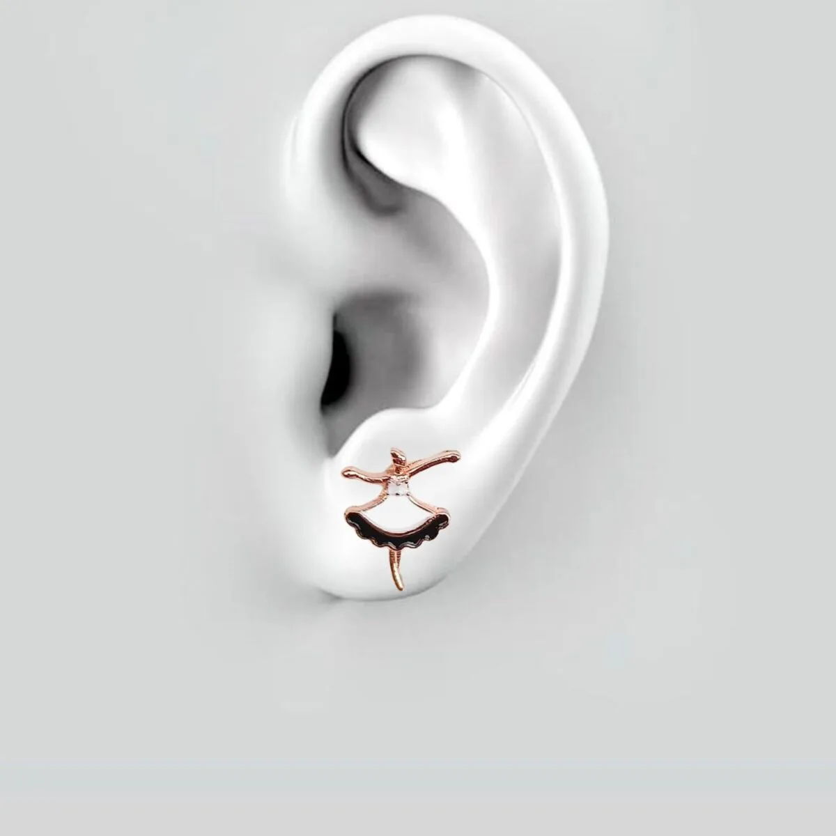 FHF Rose Gold Plated Designer Stud Earrings-2 - Image 3