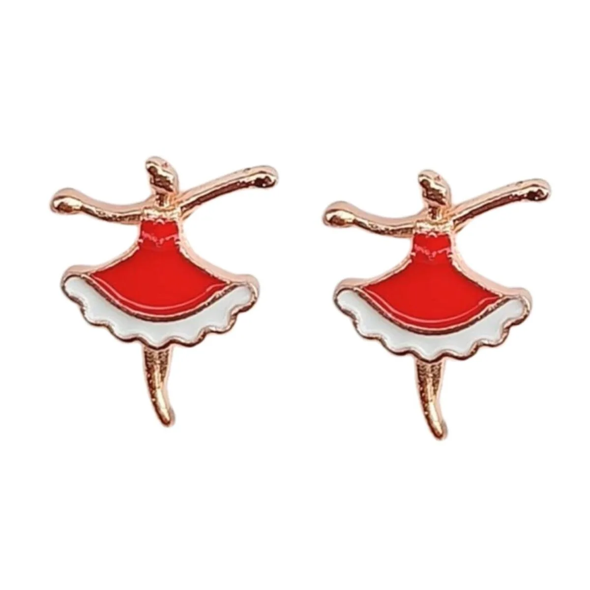 FHF Rose Gold Plated Designer Stud Earrings-5 - Image 4